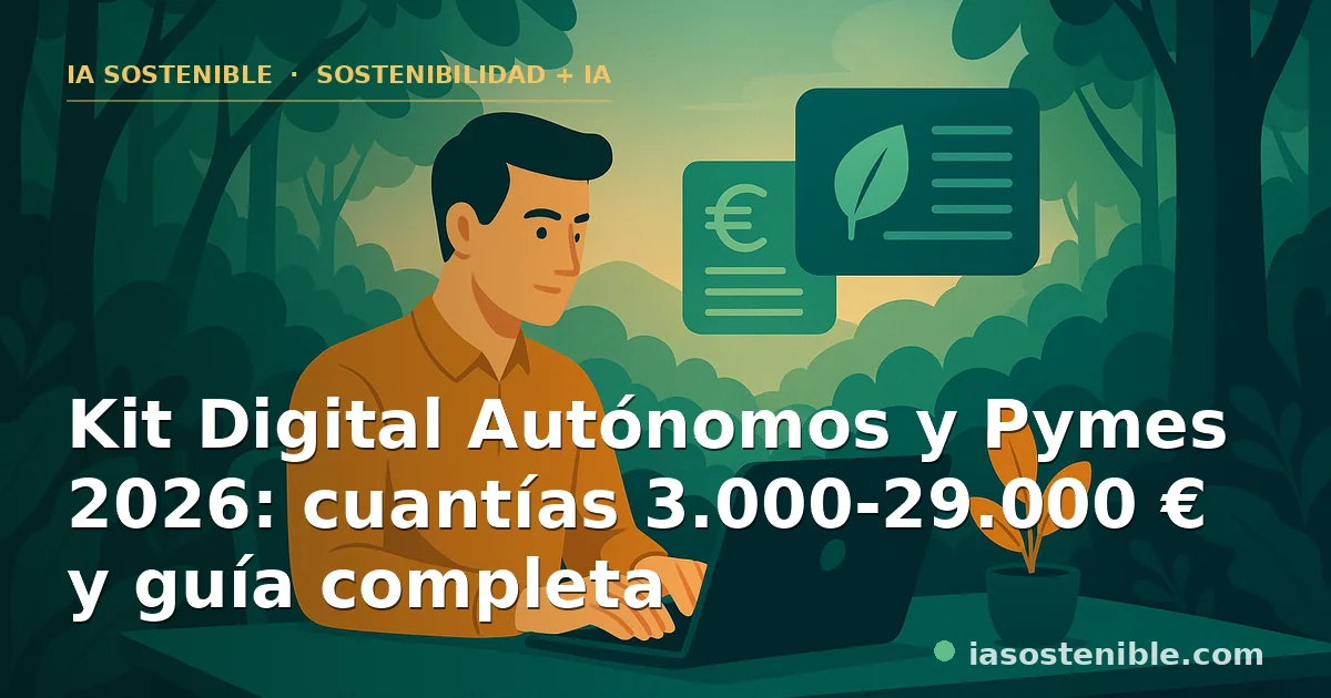 Kit Digital Autónomos y Pymes 2026: cuantías 3.000-29.000 € y guía completa