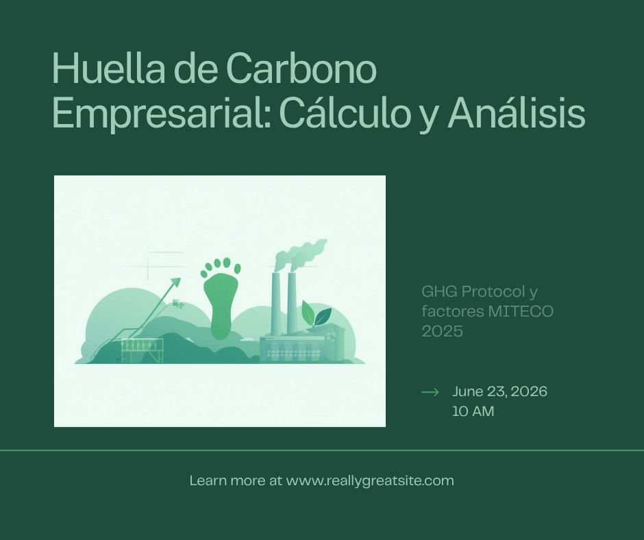 Cómo calcular la huella de carbono de tu empresa: GHG Protocol y factores MITECO 2025